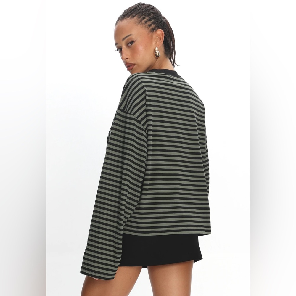 LIONESS Bloom Long Sleeve Forest Stripe Oversize XXS halloween - Picture 10 of 10